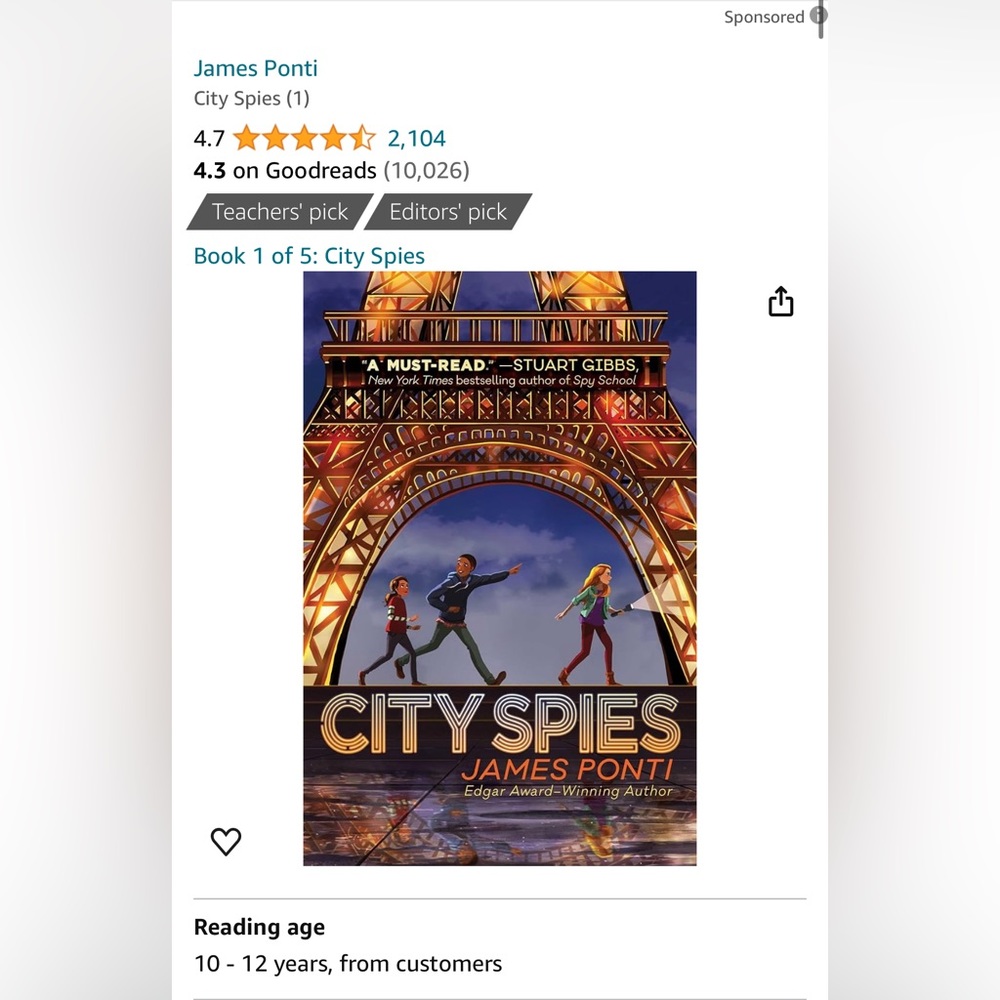 City Spies by James Ponti Mystery series books 1 and 2